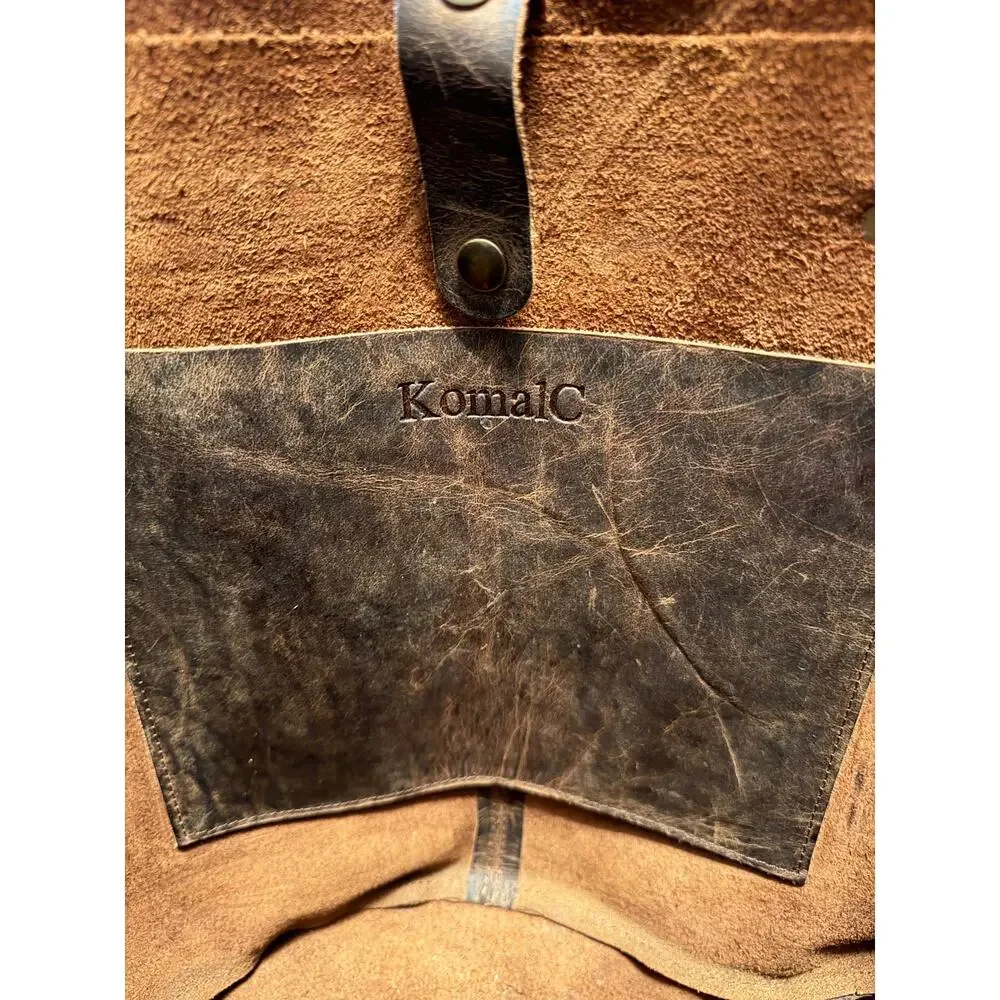 KomalC Large Distress Leather Tote